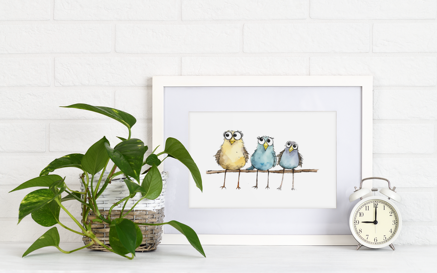 Cute And Crazy Birds Wall Art