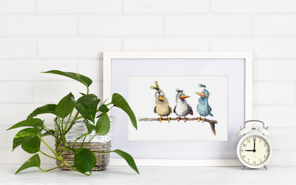 Cute But Crazy Birds Wall Art