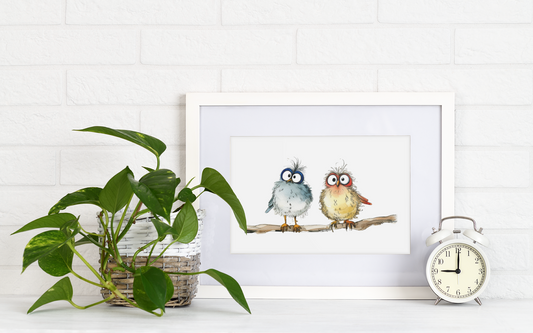 Cute But Crazy Birds Wall Art