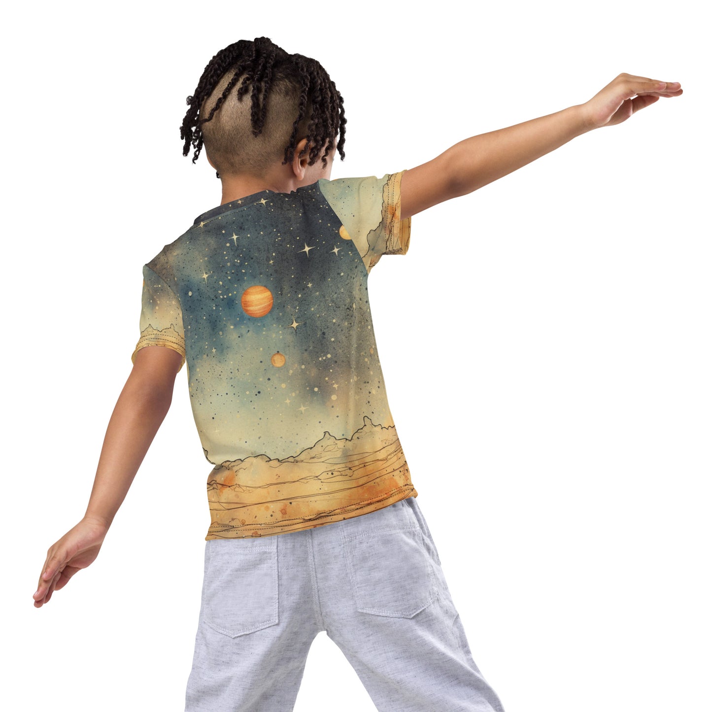 Little Boys' Crew Neck Tee- "Planet"