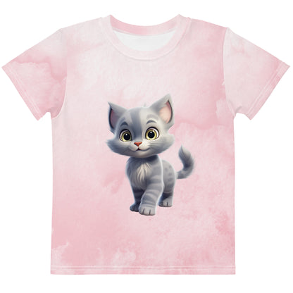 Little Girl Crew Neck T-Shirt- Kitten