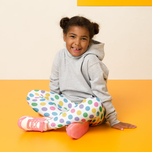 Little Girls Leggings- Colored Polka Dots