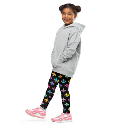 Little Girls Tights- Fleur De Lis Print