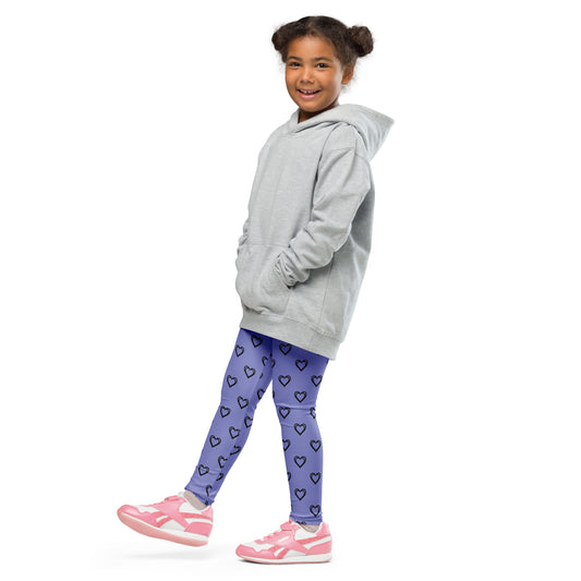 Little Girl's Leggings- Purple