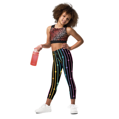 Little Girls' Leggings- Colorful Stripes