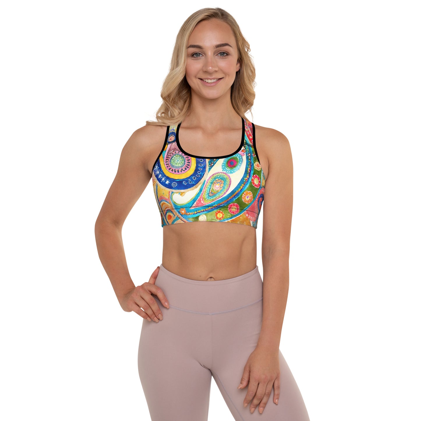 Colorful Padded Sports Bra