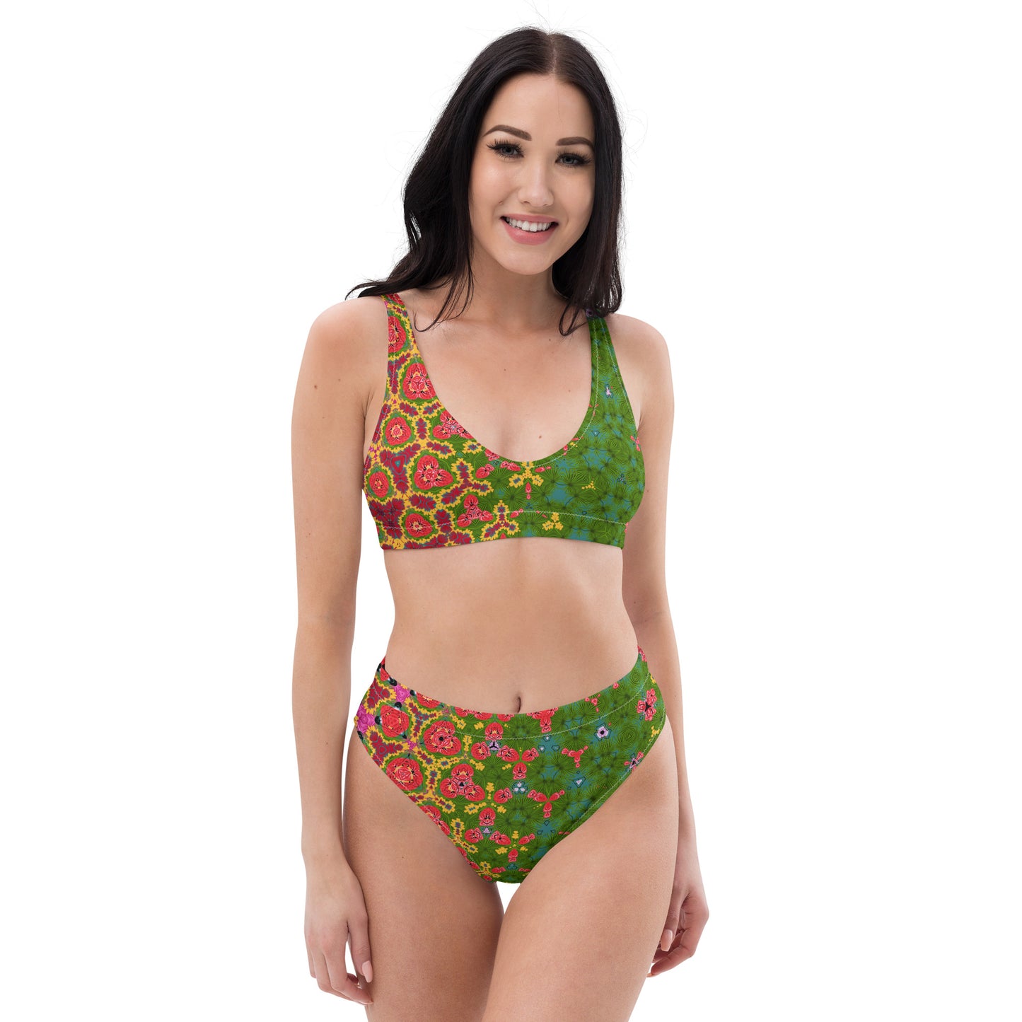 High Waisted Bikini Two Piece Swimsuit | Multi Colored