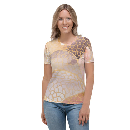 Womens Opal Design  Earth Tone Tee Shirt