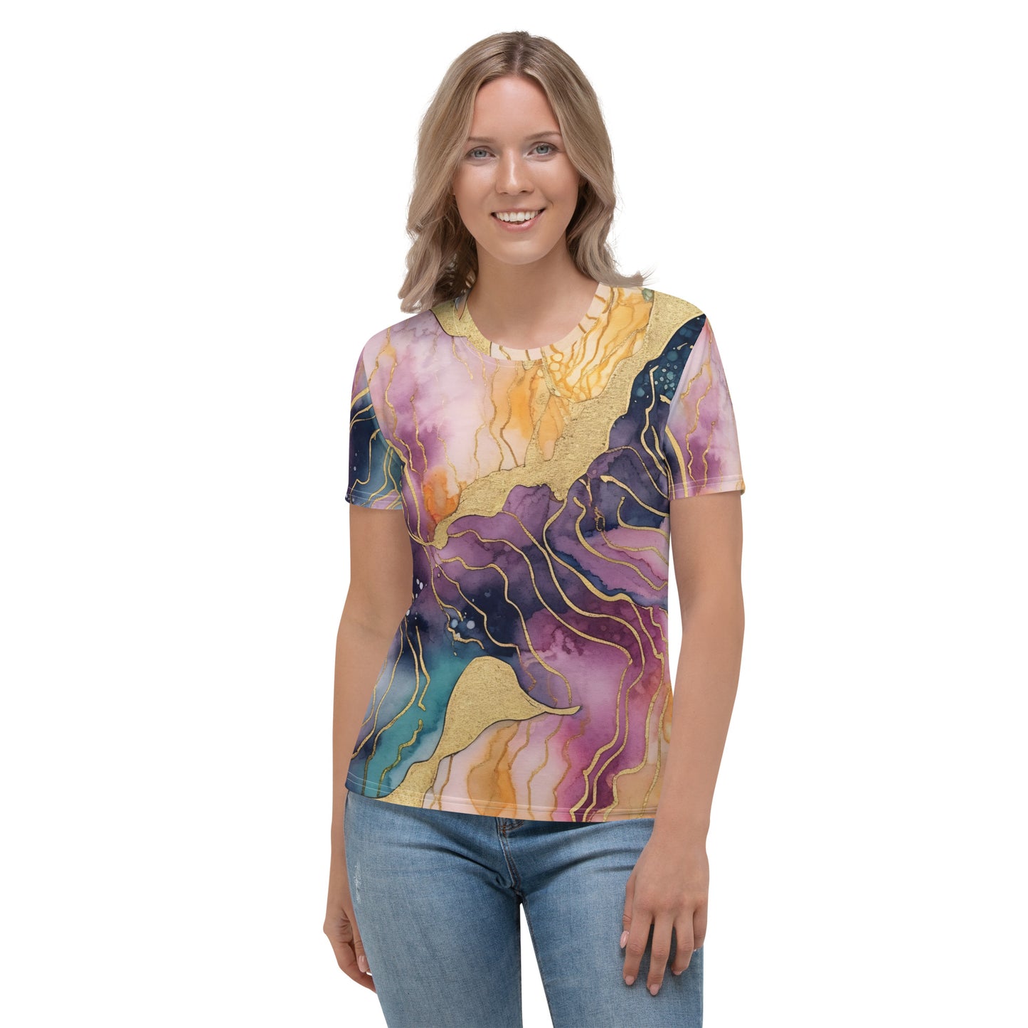 Women's Abstract Color Splash Tee