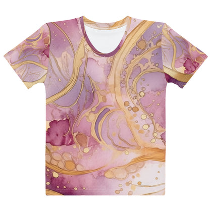 Gold Swirl Colorful Women's T Shirt