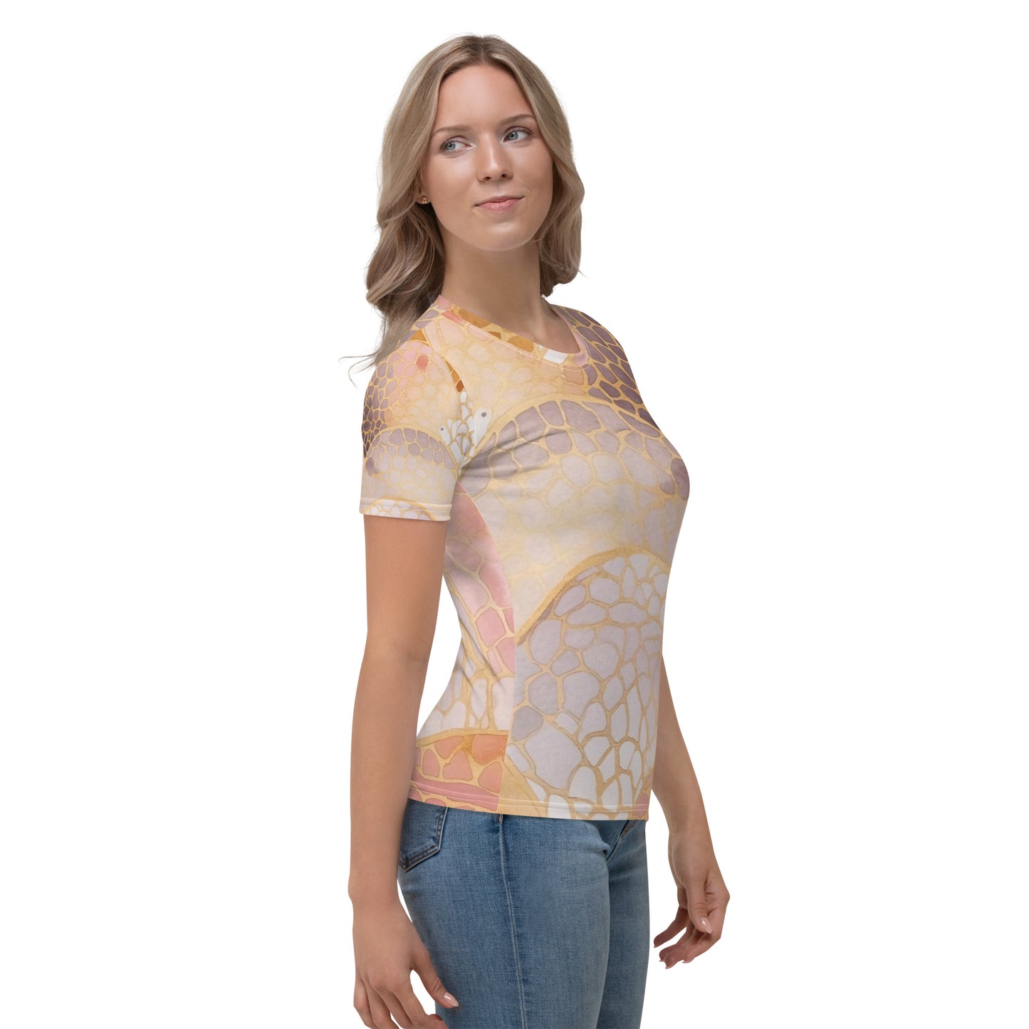 Womens Opal Design  Earth Tone Tee Shirt