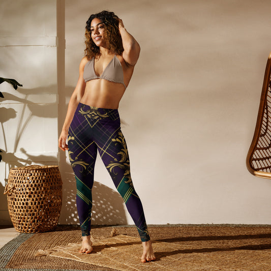 Women Yoga Leggings- Royal Purple