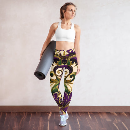 Women Yoga Leggings-"Royal Floral"