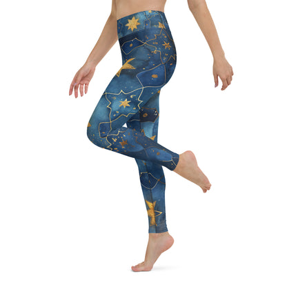 Womens Yoga Tights | Arabian Nights Sky Yoga Leggings | By Zaneemo