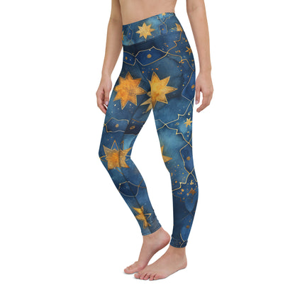 Womens Yoga Tights | Arabian Nights Sky Yoga Leggings | By Zaneemo