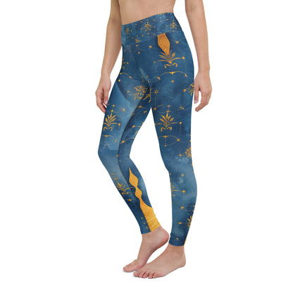 Women's Yoga Tights | Arabian Nights  Sky Inspired Yoga Leggings | By Zaneemo