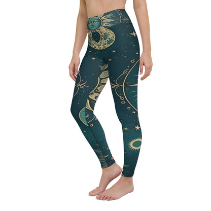 Yoga Leggings - Moon and Stars