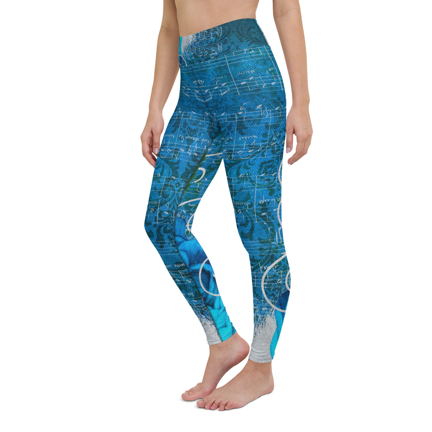 Yoga Leggings-Blue Notes