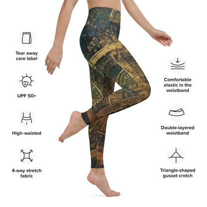 Steampunk Design | Women's Yoga Leggings| Womens Exercise Tights