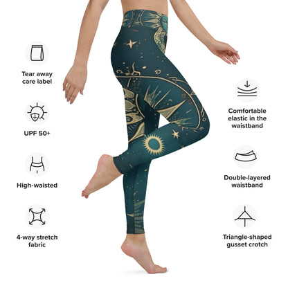 Yoga Leggings - Moon and Stars