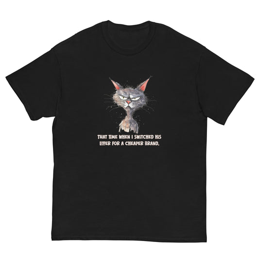 Funny Tee Shirts For Cat Owners | Cheap Crappy Litter | By Zaneemo