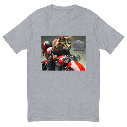 "Biker Cat" Funny Men's Tee | Men's Funny Tee for Cat Owners | By Zaneemo