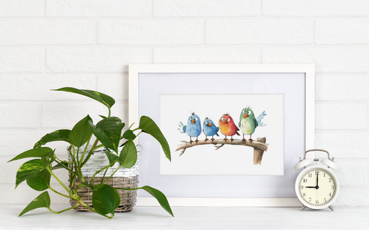 Cute But Crazy Birds Wall Art