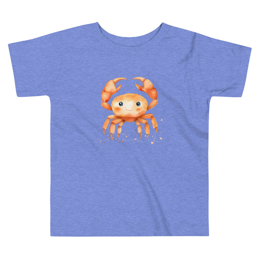 Toddler Tee Shirt Sea Crab Print |Cute & Durable| Zaneemo