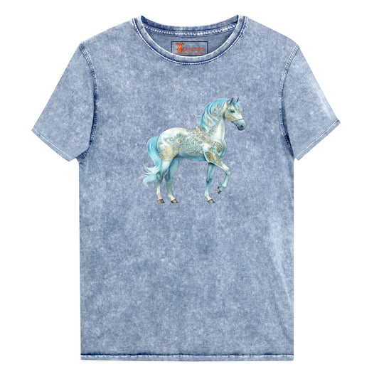 Women's Indigo Denim T-Shirt -Horse