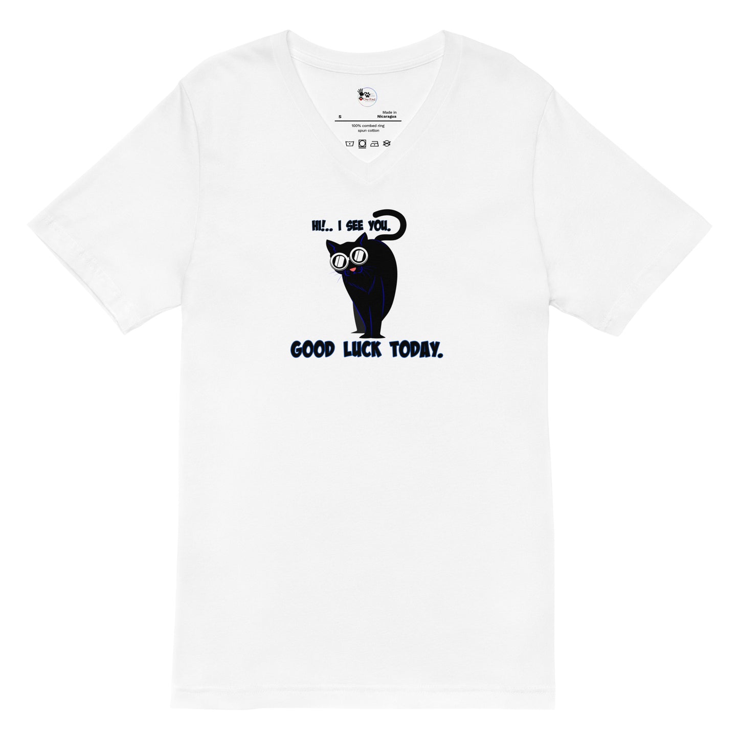 Good Luck Black Cat  V-Neck T-Shirt