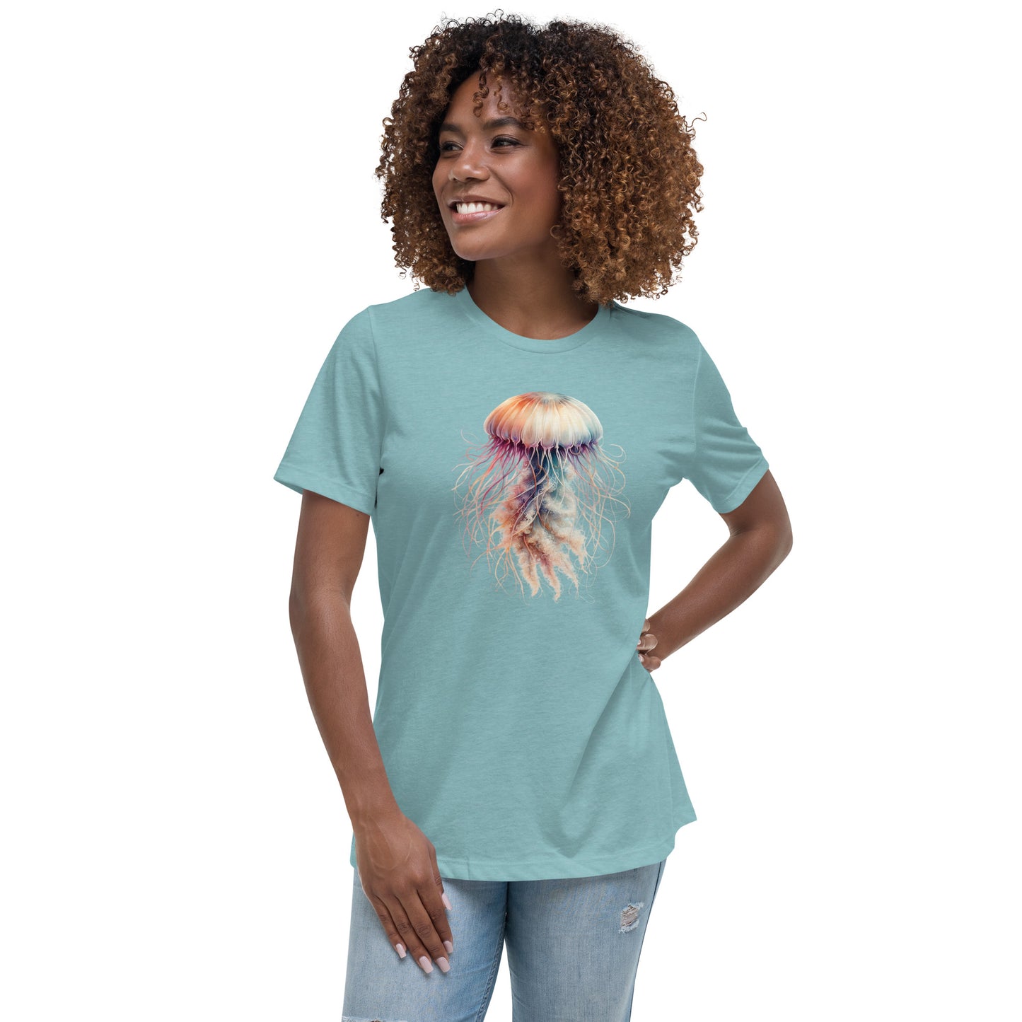 Women's T-Shirt | Beautiful Jellyfish Print Tee | By Zaneemo