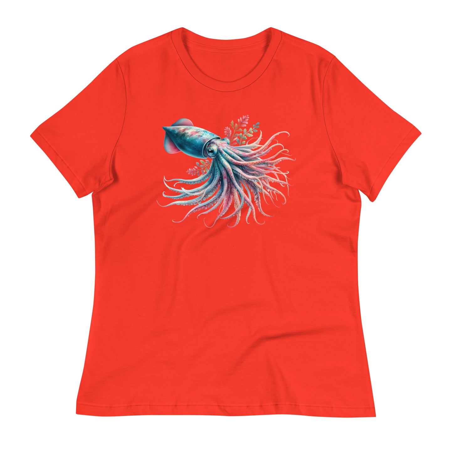 Stylized Squid Watercolor Print Tee